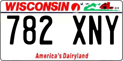 WI license plate 782XNY