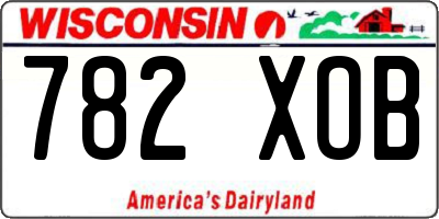 WI license plate 782XOB