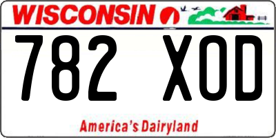 WI license plate 782XOD