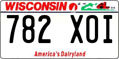 WI license plate 782XOI