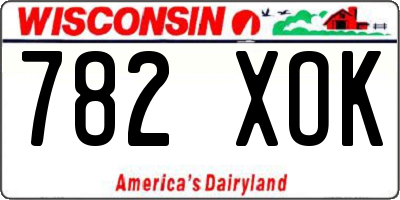 WI license plate 782XOK