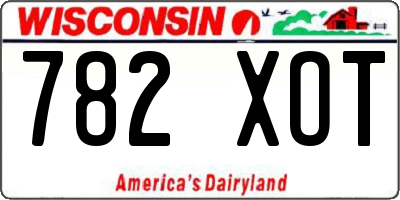 WI license plate 782XOT