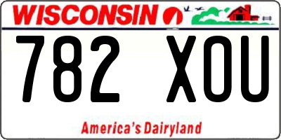 WI license plate 782XOU