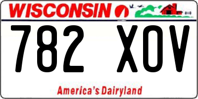 WI license plate 782XOV
