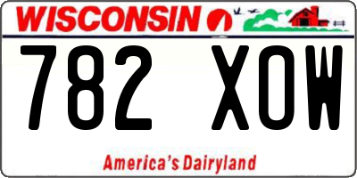 WI license plate 782XOW