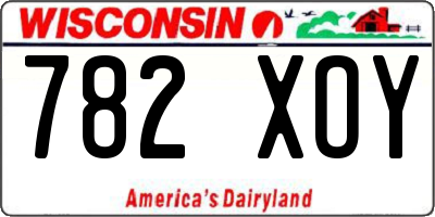 WI license plate 782XOY