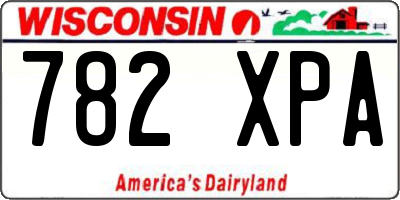 WI license plate 782XPA