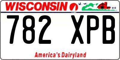 WI license plate 782XPB
