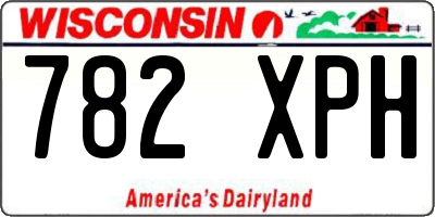 WI license plate 782XPH