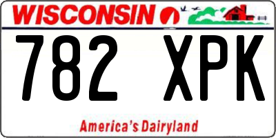 WI license plate 782XPK
