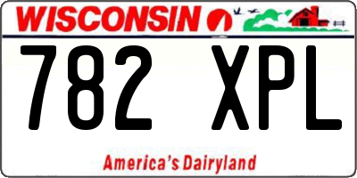 WI license plate 782XPL