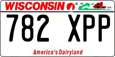WI license plate 782XPP