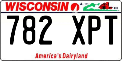 WI license plate 782XPT