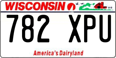 WI license plate 782XPU