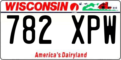 WI license plate 782XPW