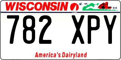 WI license plate 782XPY
