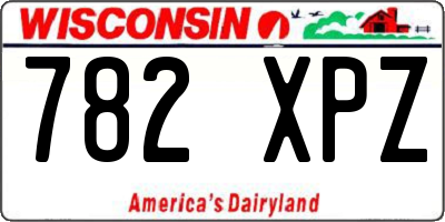 WI license plate 782XPZ