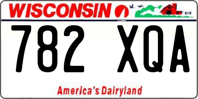 WI license plate 782XQA