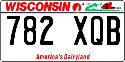 WI license plate 782XQB