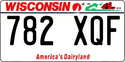WI license plate 782XQF