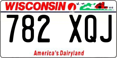 WI license plate 782XQJ