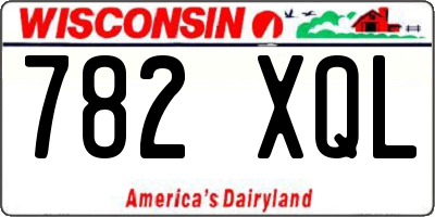 WI license plate 782XQL