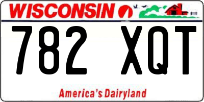 WI license plate 782XQT