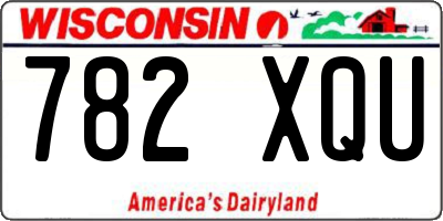 WI license plate 782XQU