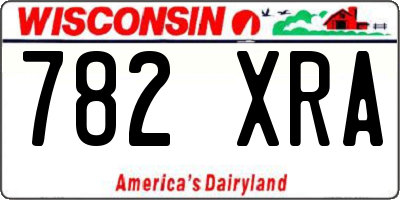 WI license plate 782XRA
