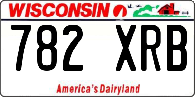 WI license plate 782XRB