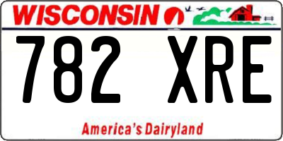 WI license plate 782XRE