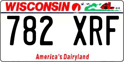 WI license plate 782XRF