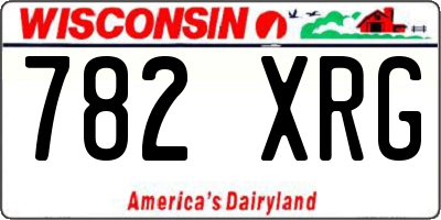 WI license plate 782XRG
