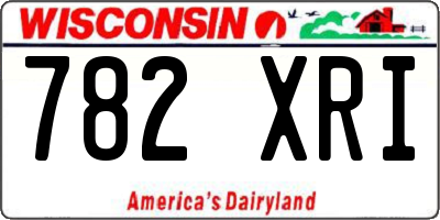 WI license plate 782XRI