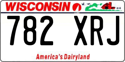 WI license plate 782XRJ