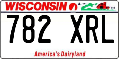 WI license plate 782XRL