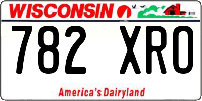 WI license plate 782XRO