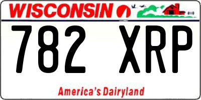 WI license plate 782XRP