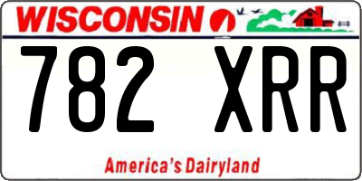 WI license plate 782XRR