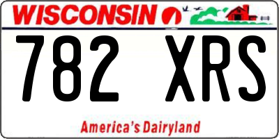 WI license plate 782XRS