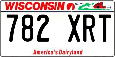 WI license plate 782XRT