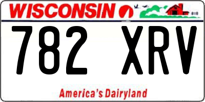 WI license plate 782XRV