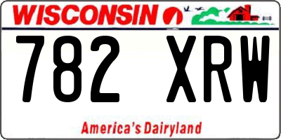 WI license plate 782XRW