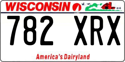 WI license plate 782XRX