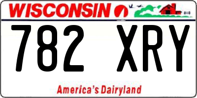 WI license plate 782XRY
