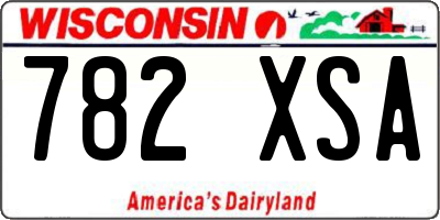 WI license plate 782XSA