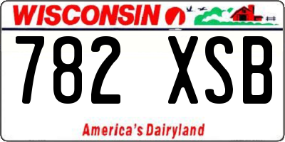 WI license plate 782XSB