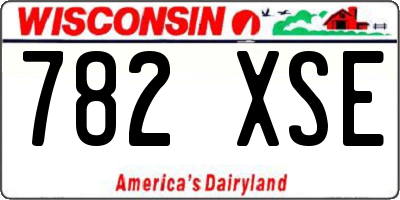 WI license plate 782XSE