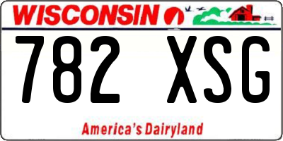 WI license plate 782XSG