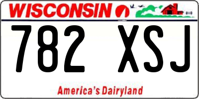 WI license plate 782XSJ